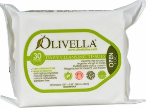 Olivella Facial Cleansing Tissues 30 Count (2 Pack)
