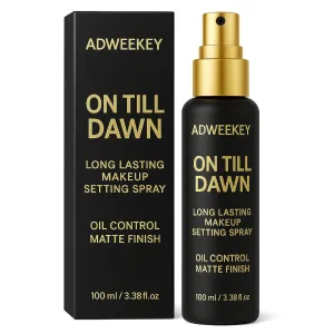 On Till Dawn Makeup Setting Spray – Long-Lasting Matte Finish, Oil-Control Formula, Fast-Drying Mist for All-Day Wear, 100ml (3.38 fl.oz)
