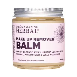 Ora's Amazing Herbal Makeup Remover Balm, Calendula Cleansing Balm with Licorice Root, Make Up Remover, Fragrance Free Skincare, Plant Based Makeup Melt, 4 oz
