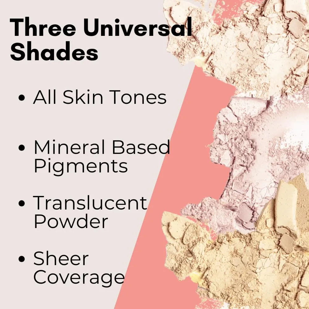 Organic Setting Powder | Non-Toxic, Vegan, Cruelty-Free, Talc-Free, Lightweight   Long Lasting for All Skin Types, Invisible Medium