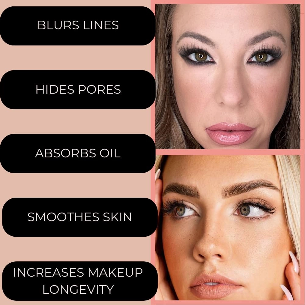 Organic Setting Powder | Non-Toxic, Vegan, Cruelty-Free, Talc-Free, Lightweight   Long Lasting for All Skin Types, Invisible Light