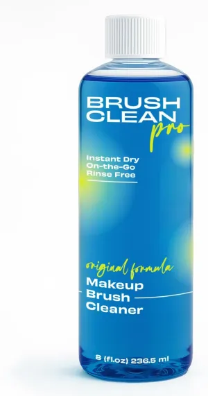 Original Makeup Brush Cleaner - Professional Cleanser for Makeup Brushes - Quick-Drying, Rinse Free Formula - Removes Stubborn Waterproof Make Up 8 oz