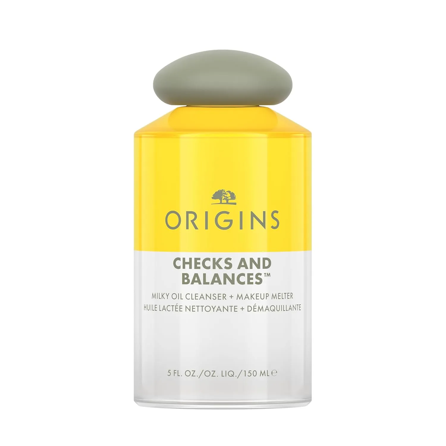 Origins Checks and Balances Milky Oil Cleanser   Makeup Melter | Softens Skin & Removes Makeup | With Squalane & Plant-Derived Glycerin, 5 Fl Oz