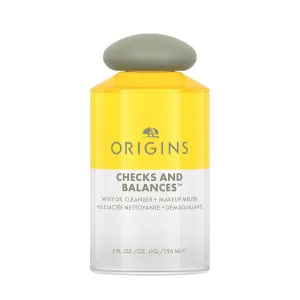 Origins Checks and Balances Milky Oil Cleanser   Makeup Melter | Softens Skin & Removes Makeup | With Squalane & Plant-Derived Glycerin, 5 Fl Oz