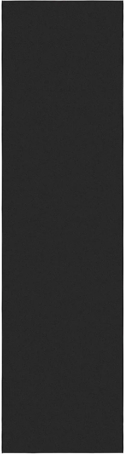 Ottomanson Hallway Runner Rug 2'7" x 9'10" Non Slip Solid Area Rugs Easy to Clean Laundry Rug Runner Durable & Pet Friendly Floor Carpet Runners for Hallways Entryway Living Room Kitchen, Black