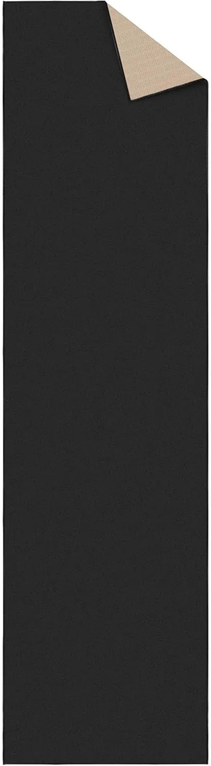 Ottomanson Hallway Runner Rug 2'7" x 9'10" Non Slip Solid Area Rugs Easy to Clean Laundry Rug Runner Durable & Pet Friendly Floor Carpet Runners for Hallways Entryway Living Room Kitchen, Black