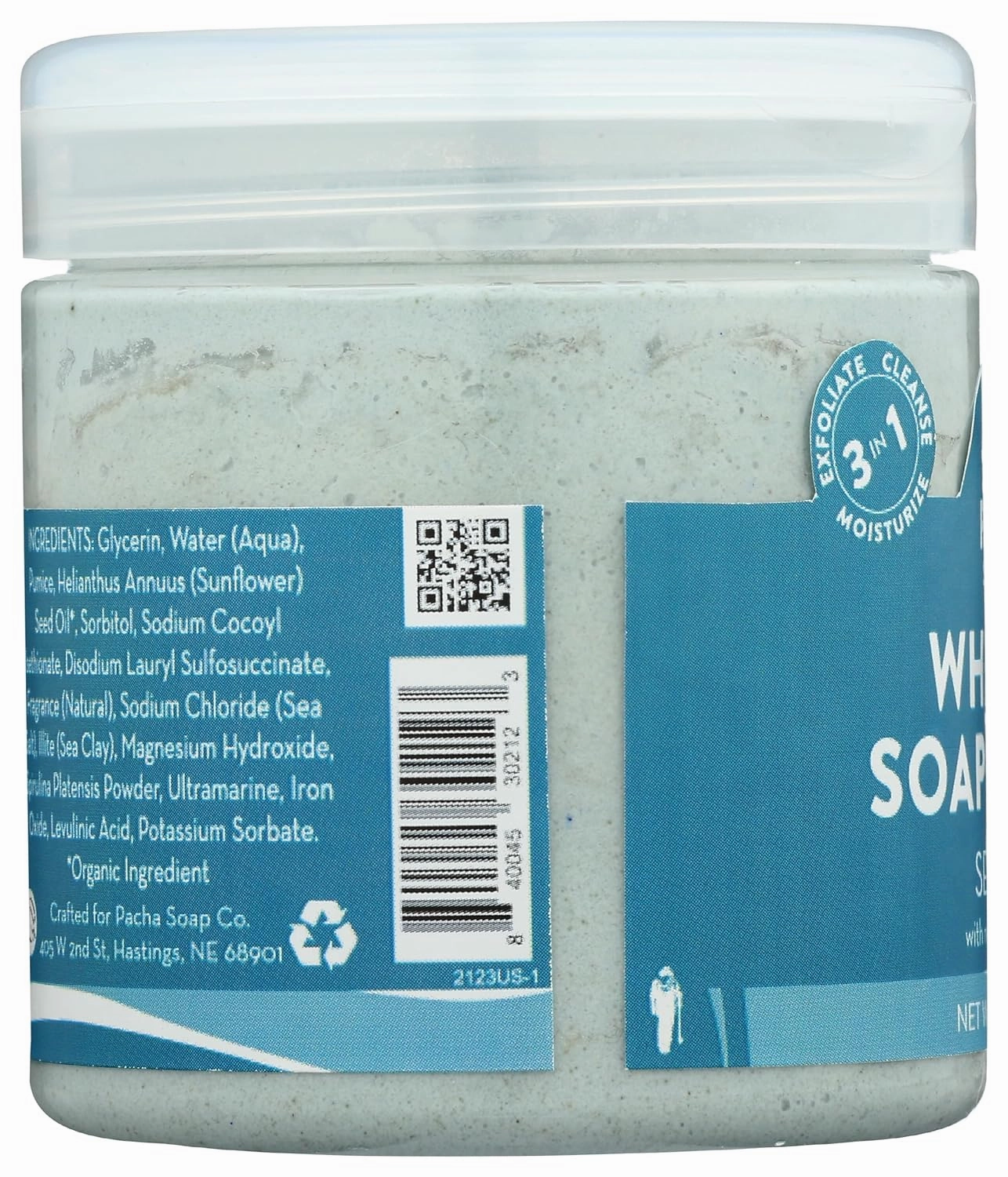 Pacha Sea Mud Whipped Soap & Scrub, Luxurious Body Wash and Scrub for a Nourishing & Relaxing Head to Toe Cleanse, 8 oz
