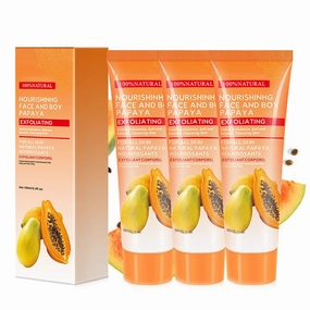 Papaya Essence Brightening Exfoliating Peeling Gel, Facial and Body Papaya Whitening Peeling Gel for Deep Skin Cleansing and Brightening (3Pcs)