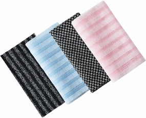 PartyKindom 4pcs Back Scrubber for Men Gentle Exfoliating Shower Towel Skin Friendly Bath Scrubber for Family Use Deep Cleansing for Hard to Reach Areas