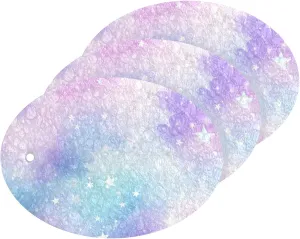 Pastel Galaxy Rainbow Starry Stars Absorbent Clean sponges Magic Eraser Effortless Dish sponges for Washing Dishes New Home Essentials 3 Count