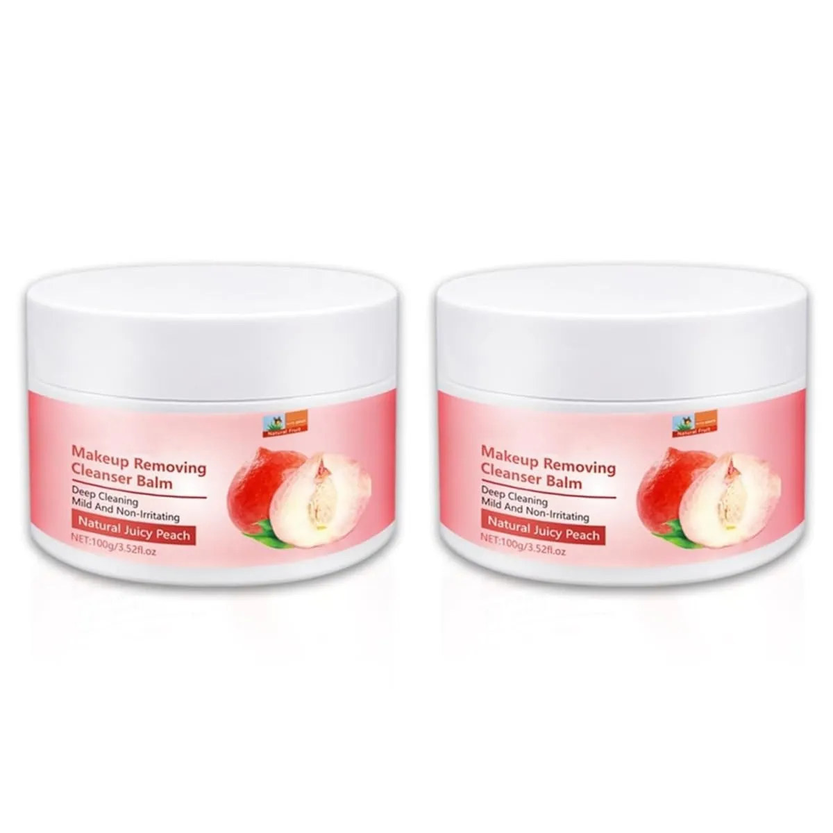 Peach Cleansing Balm, easily removes waterproof eye and lip makeup, refreshing and non-greasy, Korean skin care products, rich in peach extracts and natural ingredients, quickly dissolves