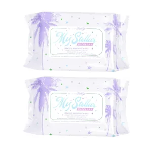 Petite 'n Pretty My Stellar Micellar Makeup Remover Wipes - Cleansing Face Wipes Soaked in Micellar Water - Clean & Non-Toxic, Made in USA - 2 Pack (60 wipes)