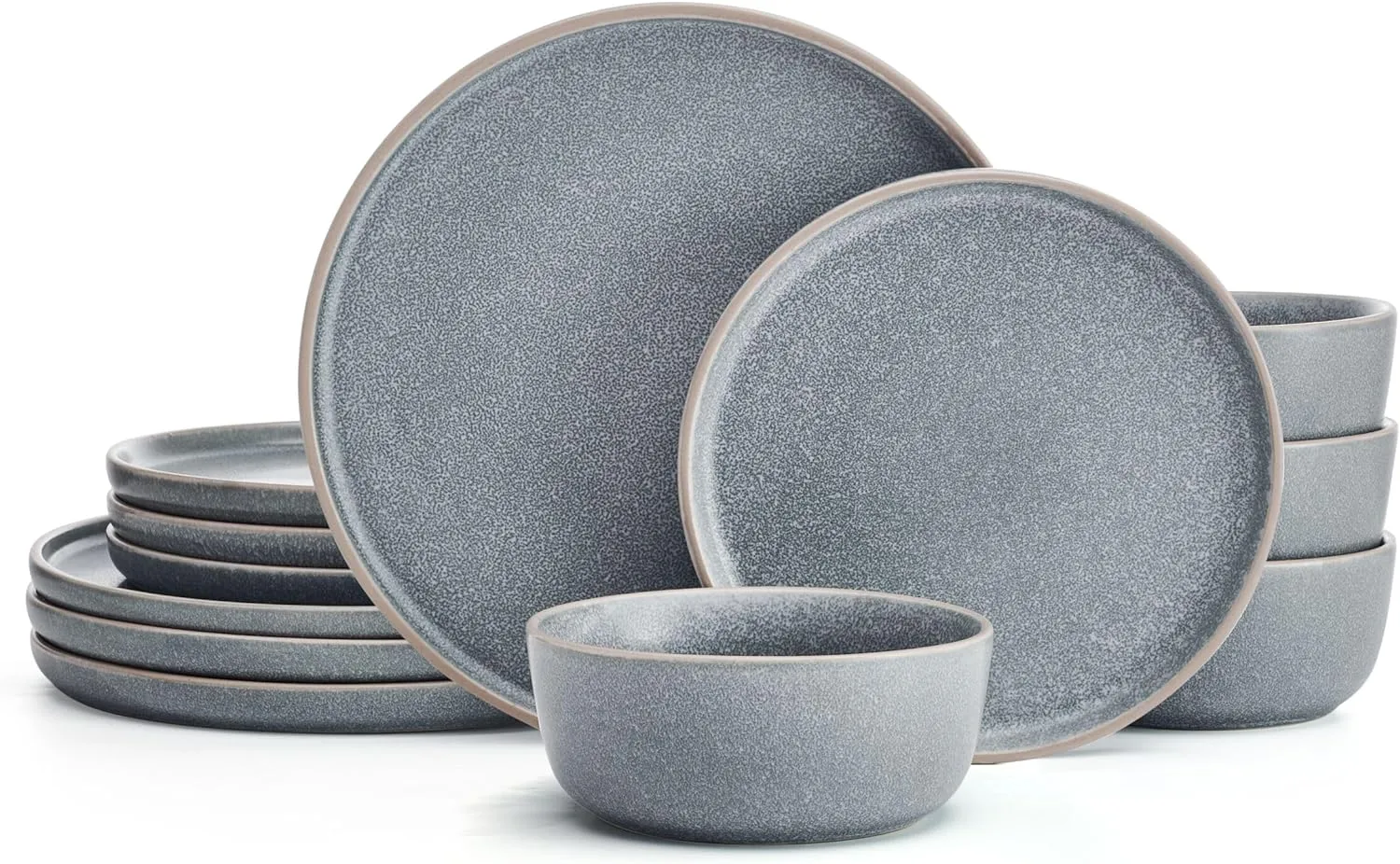 Pfaltzgraff Victoria 12 Piece Dinnerware Set, Servie for 4, Blue