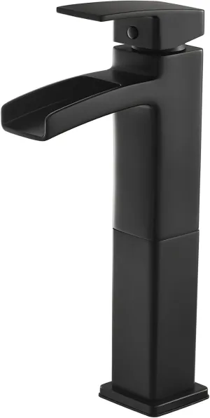 Pfister LG40DF0B LG40-DF0B Kenzo Single Control Vessel Bathroom Faucet, 1.2gpm, Matte Black