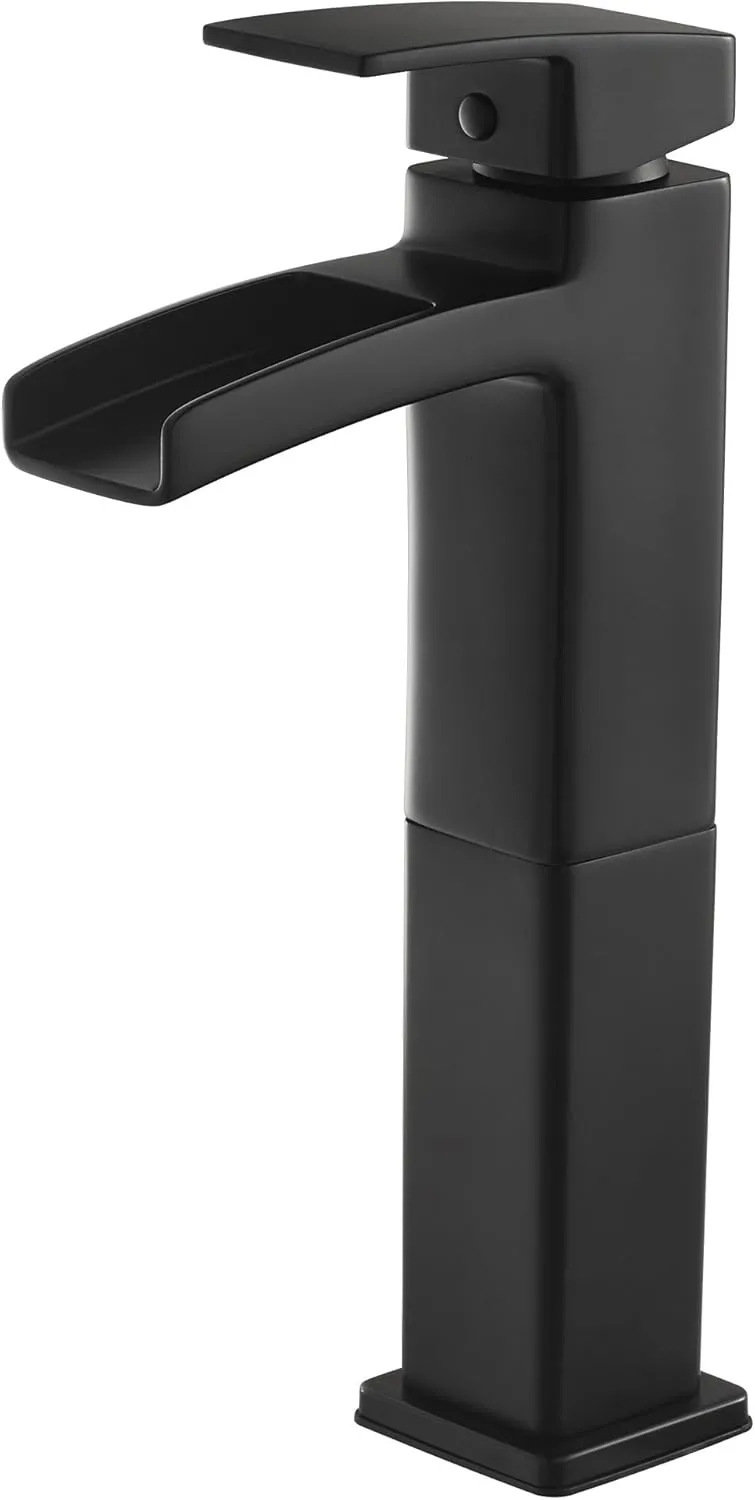 Pfister LG40DF0B LG40-DF0B Kenzo Single Control Vessel Bathroom Faucet, 1.2gpm, Matte Black