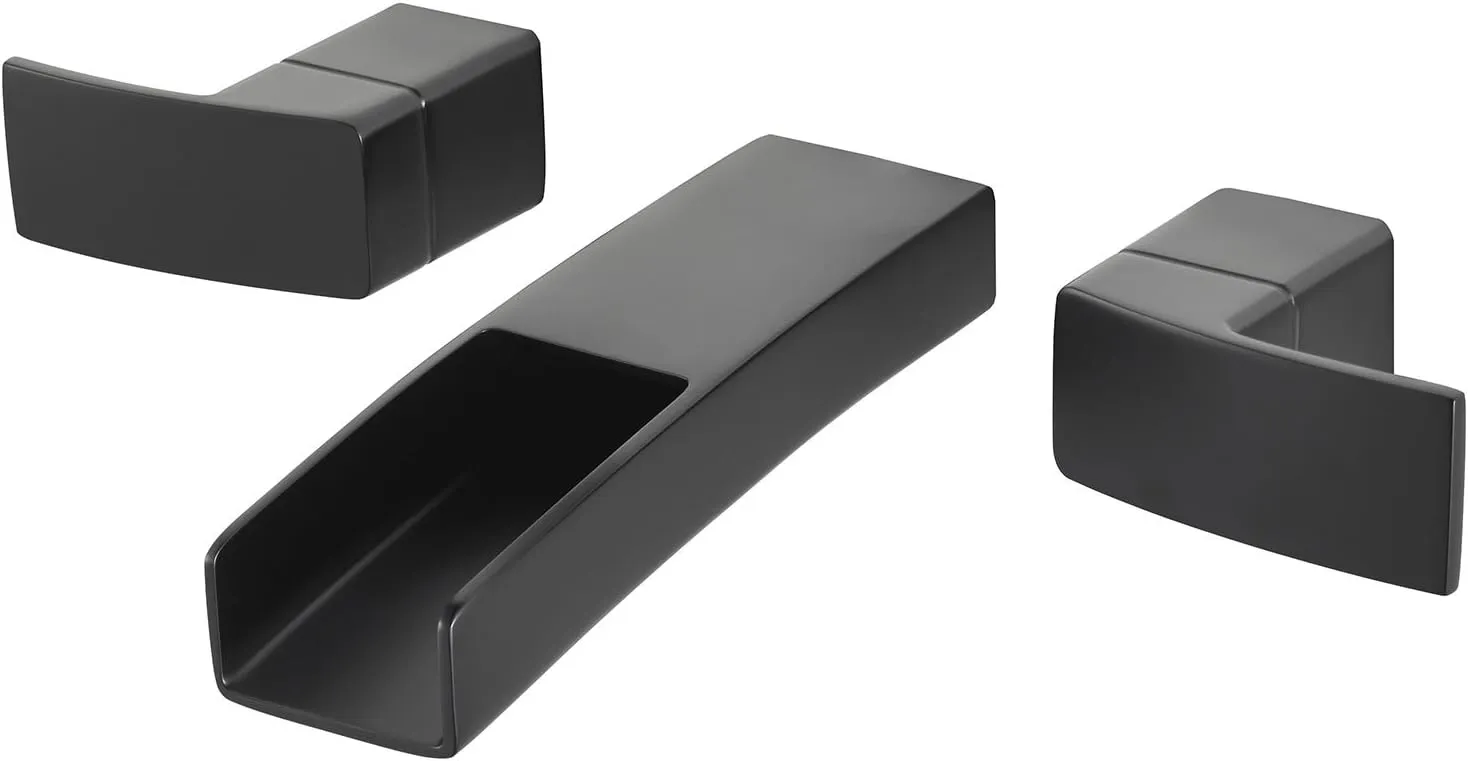 Pfister LG49DF1B Kenzo 2-Handle Wall Mount Bathroom Faucet, Matte Black