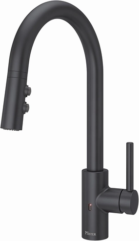 Pfister LG529-ESA Stellen 1.8 GPM Touchless Single Hole Pull Down Kitchen Faucet - Includes Escutcheon Plate - Matte Black