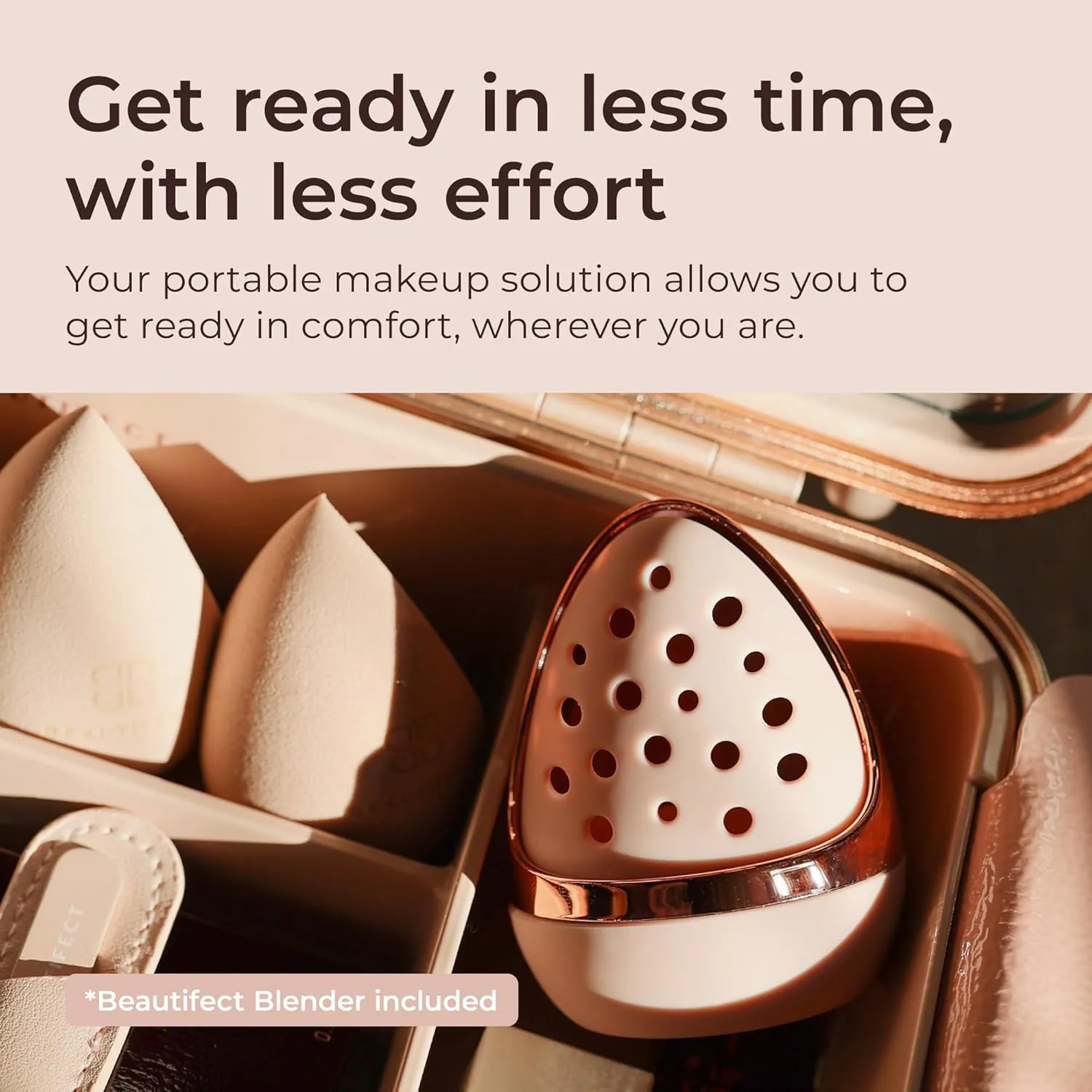 Pod & Blender - Makeup Sponge with Protective Pod - Ventilated Makeup Sponge Holder for Makeup Blender - Includes Beauty Blender Sponge for Women
