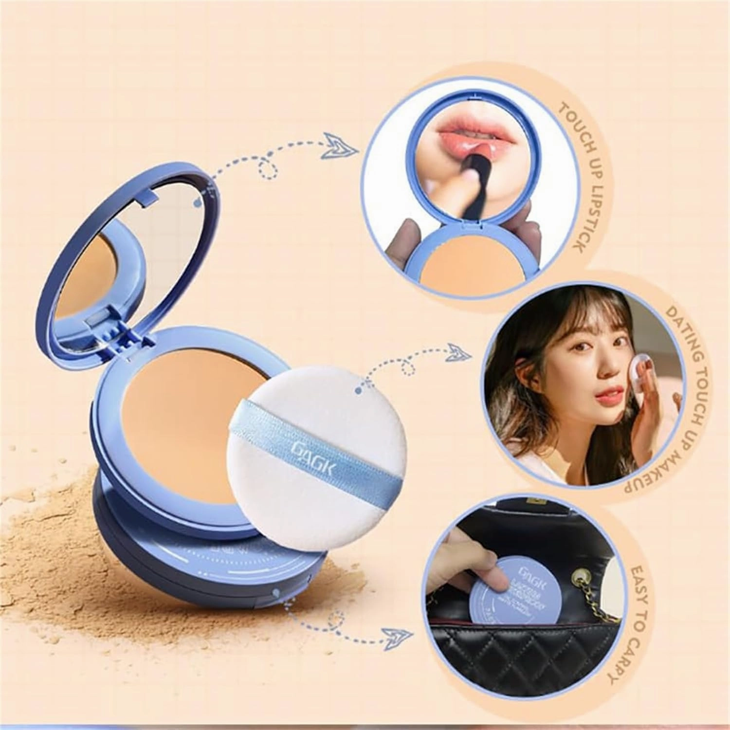 Polvo Gagk, Polvo Compacto Perfection Mate, Gagk Polvo Compacto Perfection Mate, Matte Wet and Dry Powder, Matte Perfection Pressed Powder-01