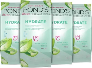 POND'S Micellar Wipes, 25 Count 4 Pack