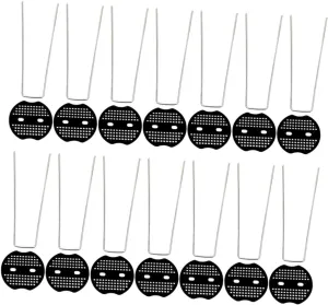 POPETPOP 15sets U-Shaped Ground Nails Washers for Outdoor Tent and Garden Fastening Lawn Stakes for Securing Tarps and Trampolines Weather-Resistant Fixing Tools