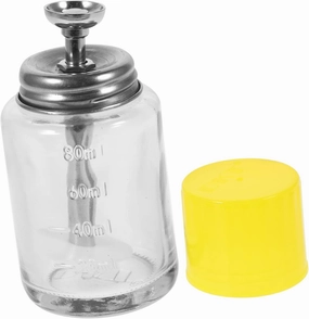 Portable Refillable Pump Bottle Clear Glass Dispenser for Nail Polish Makeup Remover and Liquids Compact Lightweight Design Convenient Liquid Dispenser for Go Use