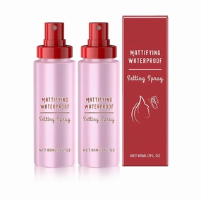 Powder Melt Glass Setting Spray, Ultra-Smooth Finish- one size setting spray, Hydrating, Makeup Wear Up to 12 Hours (2pcs)