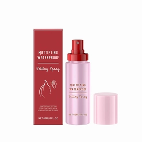 Powder Melt Glass Setting Spray,Waterproof Finishing spray, Long Lasting Lock Face Fixing Mist, Hydrate Before Makeup Matte Oil Control Lightweight Refreshing (2)