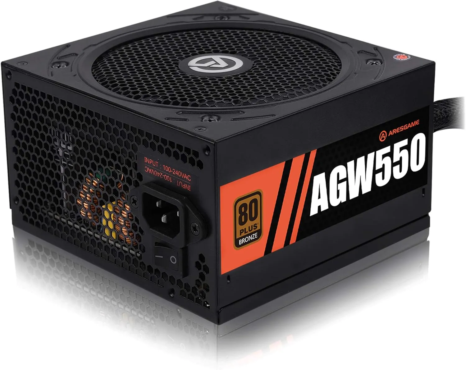 Power Supply 550W 80  Bronze Certified PSU (ARESGAME, AGW550)