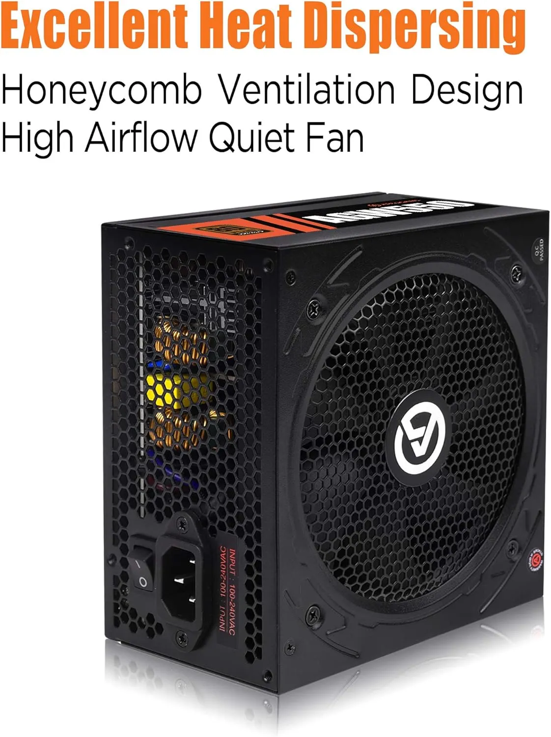 Power Supply 550W 80  Bronze Certified PSU (ARESGAME, AGW550)