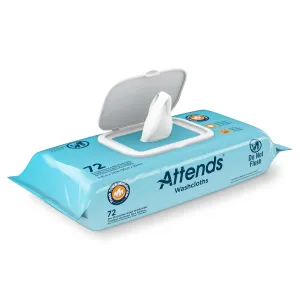Pre-moistened Adult Washcloths 72 Count (Large 8.7 X 12.6) (3 pack)
