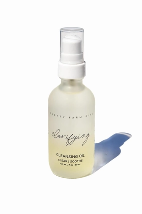 Pretty farm girl Clarifying Cleansing Oil – Lightweight Makeup Remover with Organic Oils – Gentle Face Cleanser for All Skin Types – Non-Greasy & Nourishing - 2 oz
