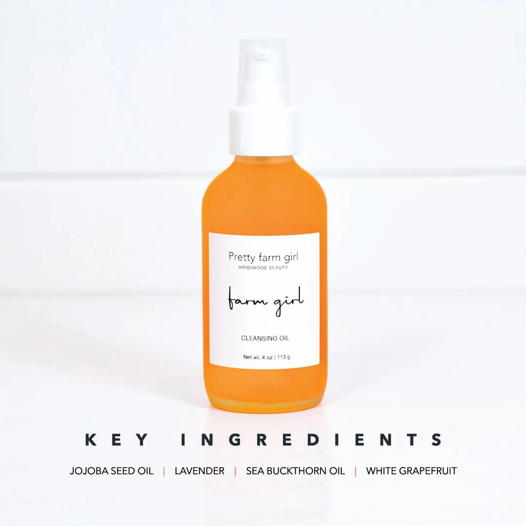 Pretty farm girl Cleansing Oil - Glowing Skin - Multiple Oils - Hydrates & Rejuvenates - All Skin Types - 2 oz