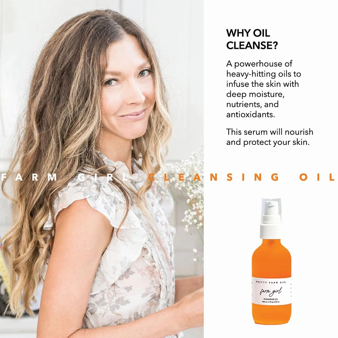 Pretty farm girl Cleansing Oil - Glowing Skin - Multiple Oils - Hydrates & Rejuvenates - All Skin Types - 2 oz
