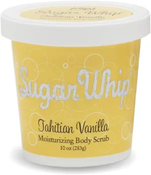 Primal Elements Sugar Scrub, Exfoliating Sugar Whip, Face and Body Cleanser, Moisturizer, Tahitian Vanilla, 10 oz Package