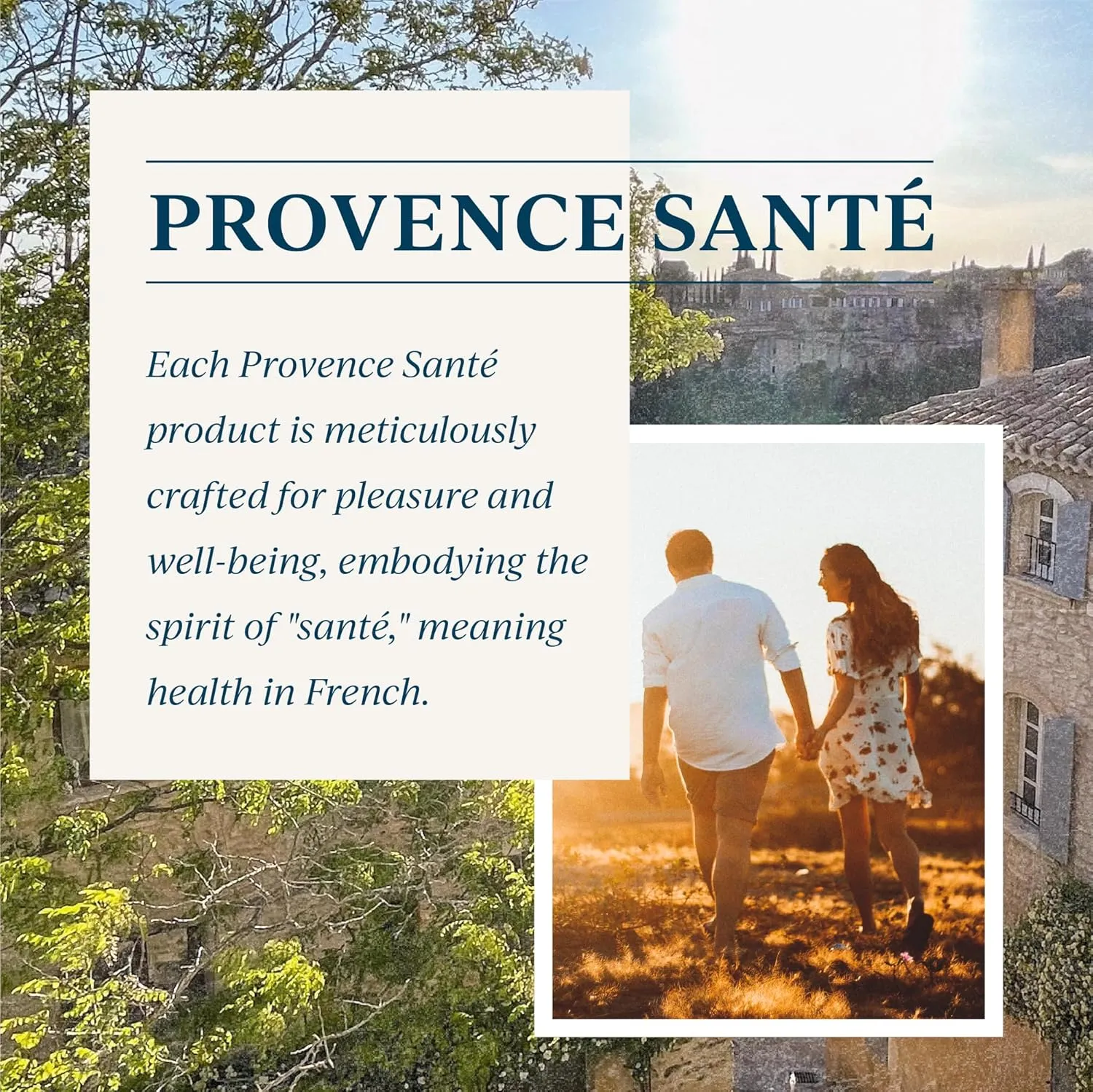Provence Sante Cleansing Bath & Shower Gel - Moisturizing Almond Oil Body Wash for Dry Skin - Nourishing Lemon Vervain Scent - Made in France - 10.2 Oz