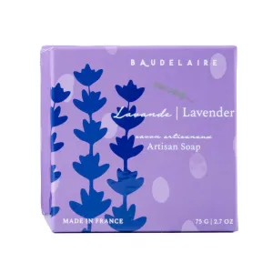 Provence Sante Luxury French Cleansing Bar - Moisturizing Shea Butter - Triple-milled Lavender Fragrance, (2 Bar Set) 2.7oz Gift Box