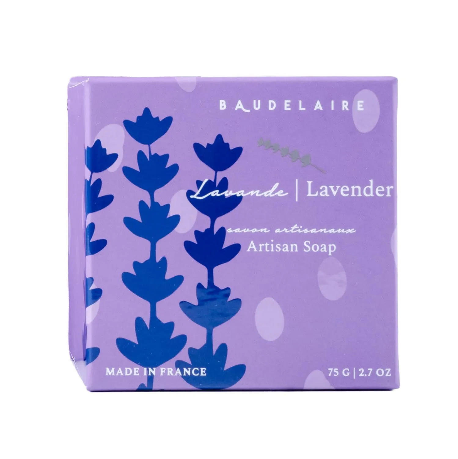 Provence Sante Luxury French Cleansing Bar - Moisturizing Shea Butter - Triple-milled Lavender Fragrance, (2 Bar Set) 2.7oz Gift Box