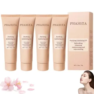 Purifying Exfoliating Gel, Facial Exfoliator Cleanser, Deep Cleansing Face and Body Exfoliating Scrub Gel, Moisturizing Cleanses Skin Give Cleans Dirt & Oils (4 Pack)