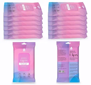 Pursonic Makeup Removal Wipes 12 Pack (720 Wipes Total) – Ultra-Soft Facial Cleansing Towelettes Dissolve All Traces of Dirt, Oil & Makeup – Gentle Enough for Contact Lens Wearers, Safe for Eye
