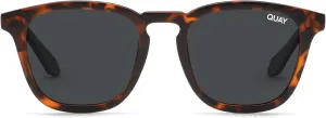 Quay - Mens Sunglasses, Polarized Round Lenses with UV Protection (Jackpot, Matte Tortoise)