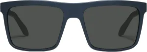 Quay - Men's Sunglasses, Polarized Square Lenses with UV Protection (Let It Run, Matte Navy/Smoke)