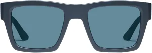 Quay - Men's Sunglasses, Standard Square Lenses with UV Protection (Fast Lane, Matte Navy/Dark Turquoise)