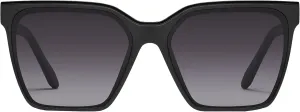 Quay - Womens Sunglasses, Square Lenses with UV Protection (Level Up, Matte Black)