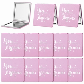 Qunclay 12 Pcs Employee Appreciation Gifts, Compact Mirror for Women Inspirational Makeup Mirror Favors for Graduation Students Teachers Volunteer Nurse