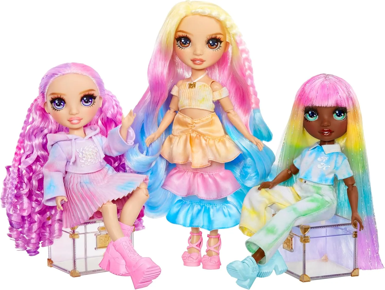 Rainbow High Watercolor & Create Fashion DIY Doll with Washable Watercolors   Tie-Dye Kit, Brown Eyes, Curled Hair, Bonus Top & Shoes. Color, Create, Play, Rinse and Repeat. Creative 4-12 
