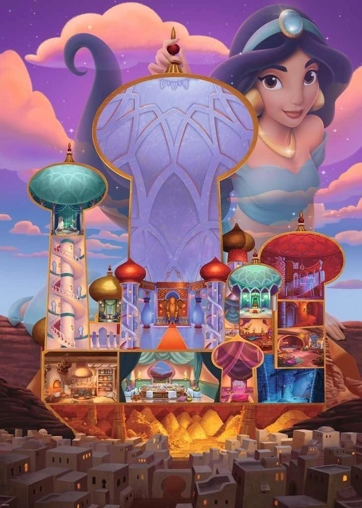 Ravensburger Disney Castle Collection: Jasmine 1000 Piece Jigsaw Puzzle for Adults - 12000258 - Handcrafted Tooling, Made in Germany, Every Piece Fits Together Perfectly