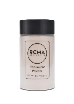 RCMA Makeup Translucent Loose Powder – Lightweight Setting Powder for Flawless Finish, Shine Control, Natural Matte Look, No Flashback, Oil Control, No Caking or Creasing, Vegan and Cruelty-Free, 3oz