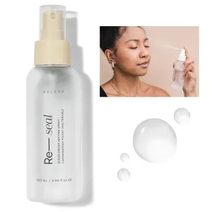 Re-seal Setting Spray - 16-Hour All-Day Hold - Prebiotics & Antioxidants - Oil-Control Hydrating Setting Spray - Ultra-Fine Mist for Natural Finish - Lightweight, Non-Sticky Formula by Haleys