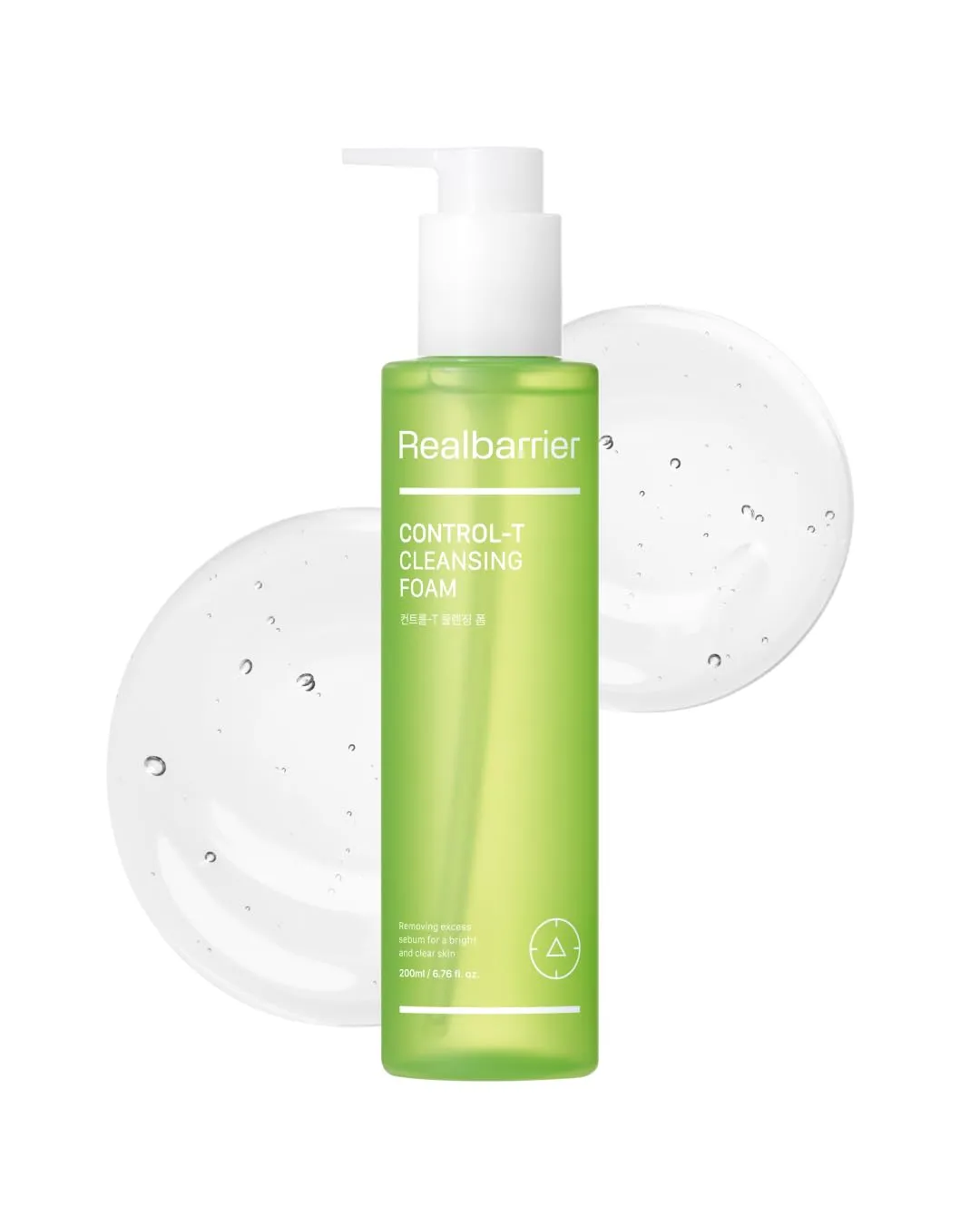 Real Barrier Control-T Cleansing Foam 6.76 Fl Oz (Renew), Deeply Cleanses, Soothes, Refines Pores for Oily & Combination Skin, Oil Control pH Balanced Facial Cleanser Removes Impurities & Excess Sebum